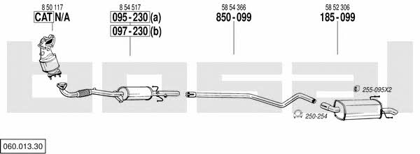  060.013.30 Exhaust system 06001330: Buy near me in Poland at 2407.PL - Good price!