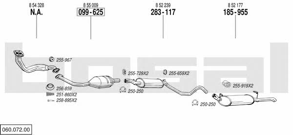  060.072.00 Exhaust system 06007200: Buy near me in Poland at 2407.PL - Good price!