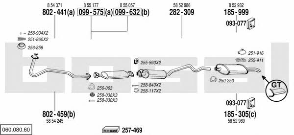  060.080.60 Exhaust system 06008060: Buy near me in Poland at 2407.PL - Good price!