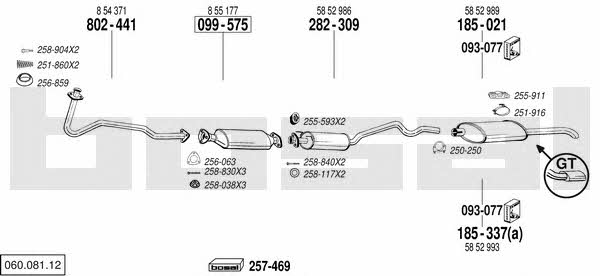  060.081.12 Exhaust system 06008112: Buy near me in Poland at 2407.PL - Good price!