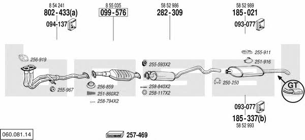  060.081.14 Exhaust system 06008114: Buy near me in Poland at 2407.PL - Good price!