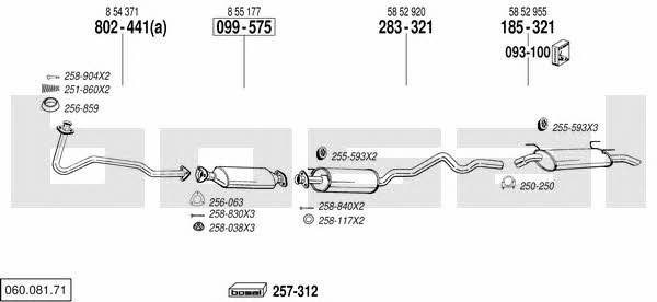  060.081.71 Exhaust system 06008171: Buy near me in Poland at 2407.PL - Good price!