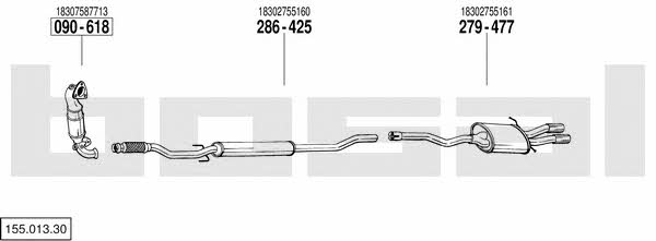  155.013.30 Exhaust system 15501330: Buy near me in Poland at 2407.PL - Good price!