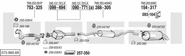  073.960.69 Exhaust system 07396069: Buy near me in Poland at 2407.PL - Good price!
