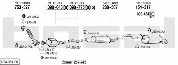  073.981.09 Exhaust system 07398109: Buy near me in Poland at 2407.PL - Good price!