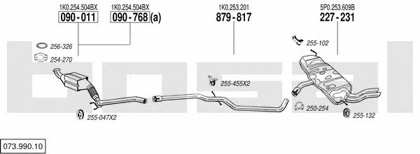  073.990.10 Exhaust system 07399010: Buy near me in Poland at 2407.PL - Good price!