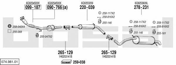  074.981.01 Abgasanlage 07498101: Kaufen Sie zu einem guten Preis in Polen bei 2407.PL!