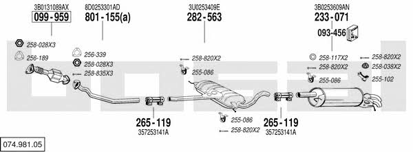  074.981.05 Abgasanlage 07498105: Kaufen Sie zu einem guten Preis in Polen bei 2407.PL!