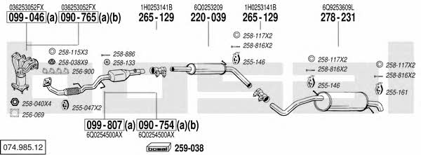  074.985.12 Abgasanlage 07498512: Kaufen Sie zu einem guten Preis in Polen bei 2407.PL!