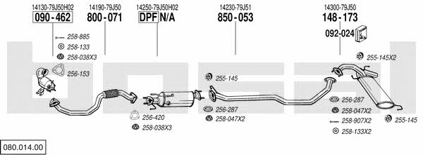  080.014.00 Układ wydechowy 08001400: Dobra cena w Polsce na 2407.PL - Kup Teraz!