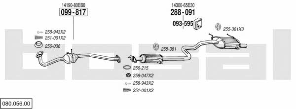 Bosal 080.056.00 Abgasanlage 08005600: Bestellen Sie in Polen zu einem guten Preis bei 2407.PL!