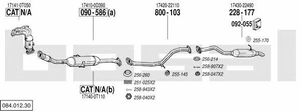 Bosal 084.012.30 Układ wydechowy 08401230: Atrakcyjna cena w Polsce na 2407.PL - Zamów teraz!