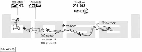  084.013.00 Exhaust system 08401300: Buy near me in Poland at 2407.PL - Good price!