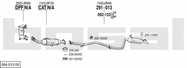 084.013.05 Exhaust system 08401305: Buy near me in Poland at 2407.PL - Good price!