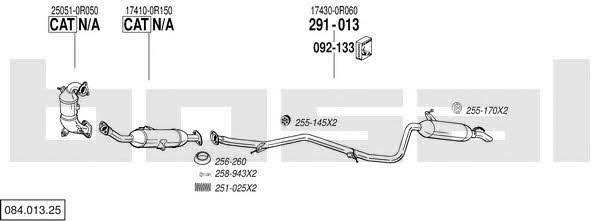 Bosal 084.013.25 Exhaust system 08401325: Buy near me at 2407.PL in Poland at an Affordable price!