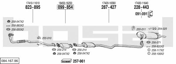  084.167.96 Exhaust system 08416796: Buy near me in Poland at 2407.PL - Good price!