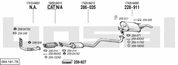 Bosal 084.181.78 Układ wydechowy 08418178: Atrakcyjna cena w Polsce na 2407.PL - Zamów teraz!