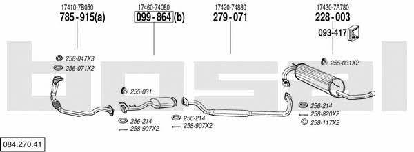  084.270.41 Exhaust system 08427041: Buy near me in Poland at 2407.PL - Good price!