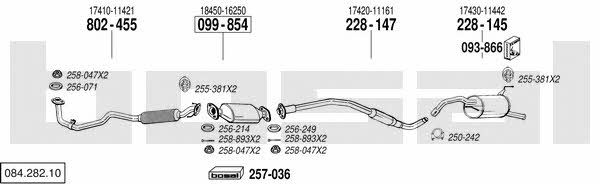  084.282.10 Abgasanlage 08428210: Kaufen Sie zu einem guten Preis in Polen bei 2407.PL!