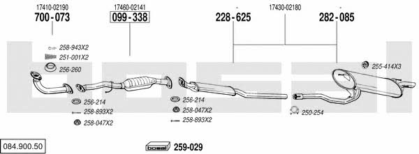  084.900.50 Exhaust system 08490050: Buy near me in Poland at 2407.PL - Good price!