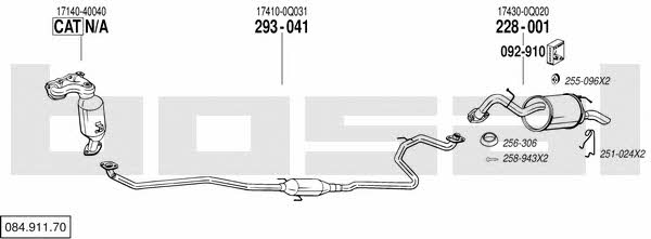  084.911.70 Exhaust system 08491170: Buy near me in Poland at 2407.PL - Good price!