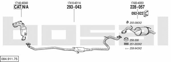  084.911.75 Exhaust system 08491175: Buy near me in Poland at 2407.PL - Good price!