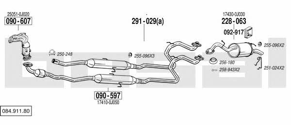  084.911.80 Exhaust system 08491180: Buy near me in Poland at 2407.PL - Good price!
