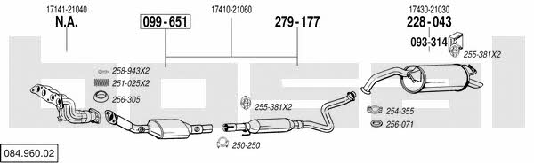  084.960.02 Exhaust system 08496002: Buy near me in Poland at 2407.PL - Good price!