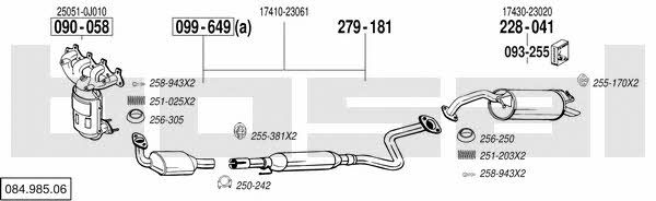  084.985.06 Exhaust system 08498506: Buy near me in Poland at 2407.PL - Good price!