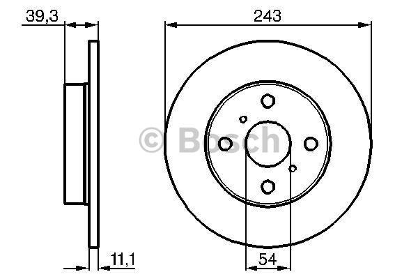 Bosch 0 986 478 221 Тормозной диск передний невентилируемый 0986478221: Отличная цена - Купить в Польше на 2407.PL!