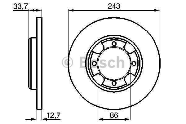 Bosch 0 986 478 253 Unventilated front brake disc 0986478253: Buy near me in Poland at 2407.PL - Good price!