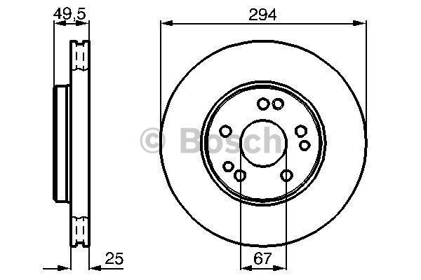 Bosch 0 986 478 428 Front brake disc ventilated 0986478428: Buy near me in Poland at 2407.PL - Good price!
