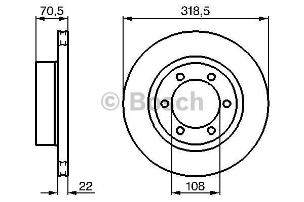 Bosch Тормозной диск передний вентилируемый – цена 171 PLN