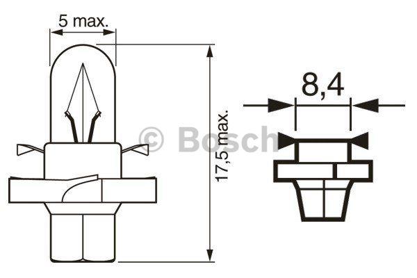 Лампа накаливания BAX 12V 1,5W Bosch 1 987 302 255