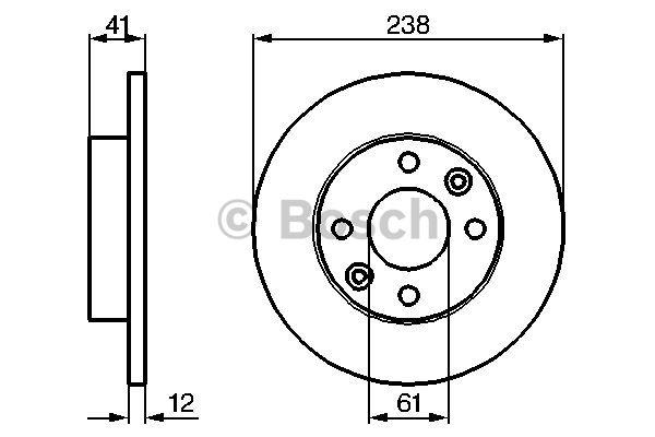 Bosch Тормозной диск передний невентилируемый – цена 82 PLN
