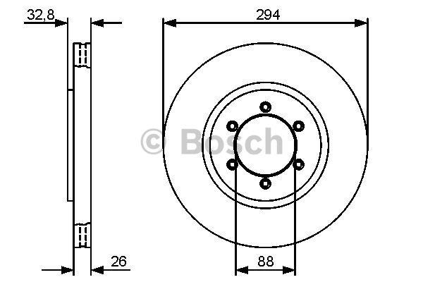 Тормозной диск передний вентилируемый Bosch 0 986 479 416