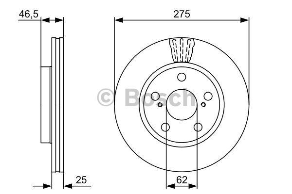 Bosch Тормозной диск передний вентилируемый – цена 147 PLN