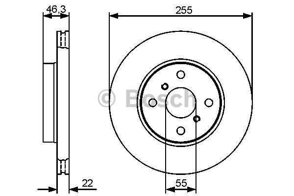 Bosch Диск гальмівний передній вентильований – ціна 139 PLN
