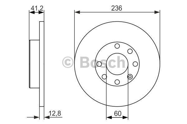 Bosch 0 986 479 830 Тормозной диск передний невентилируемый 0986479830: Отличная цена - Купить в Польше на 2407.PL!
