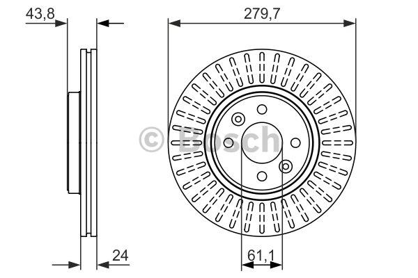Bosch 0 986 479 885 Тормозной диск передний вентилируемый 0986479885: Отличная цена - Купить в Польше на 2407.PL!