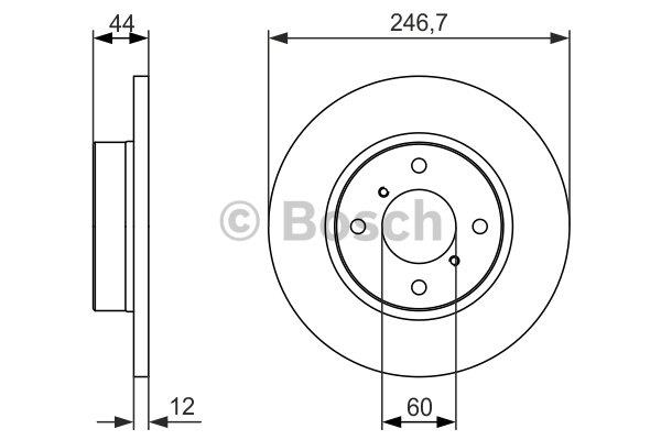Bosch 0 986 479 901 Тормозной диск передний невентилируемый 0986479901: Отличная цена - Купить в Польше на 2407.PL!