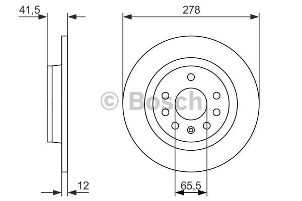 Bosch 0 986 479 945 Тормозной диск задний невентилируемый 0986479945: Отличная цена - Купить в Польше на 2407.PL!