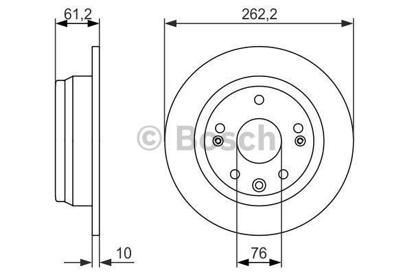 Bosch 0 986 479 993 Rear brake disc, non-ventilated 0986479993: Buy near me in Poland at 2407.PL - Good price!