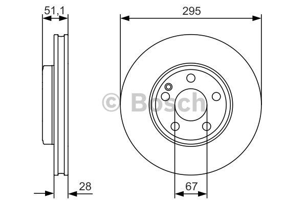 Bosch Тормозной диск передний вентилируемый – цена 180 PLN
