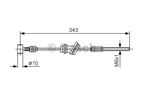 Cable Pull, parking brake Bosch 1 987 482 020