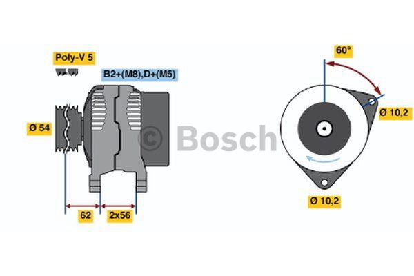 Bosch 0 124 515 085 Alternator 0124515085: Buy near me in Poland at 2407.PL - Good price!