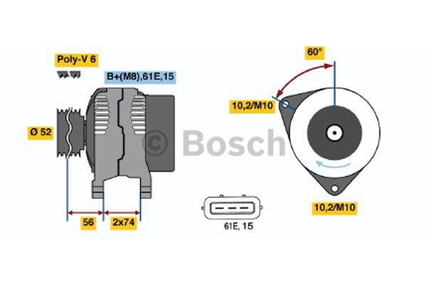 Alternator Bosch 0 986 041 190