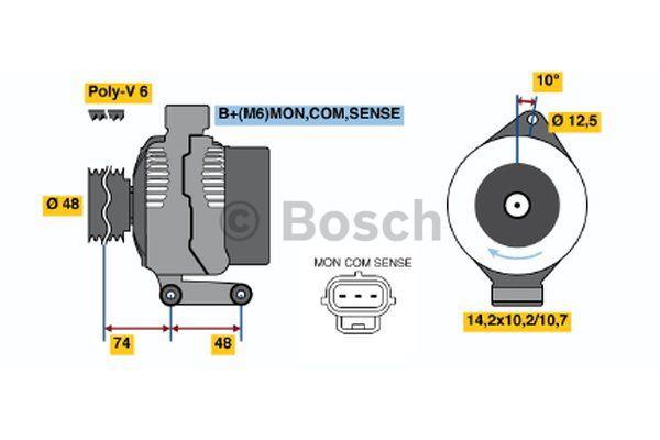 Alternator Bosch 0 986 044 701