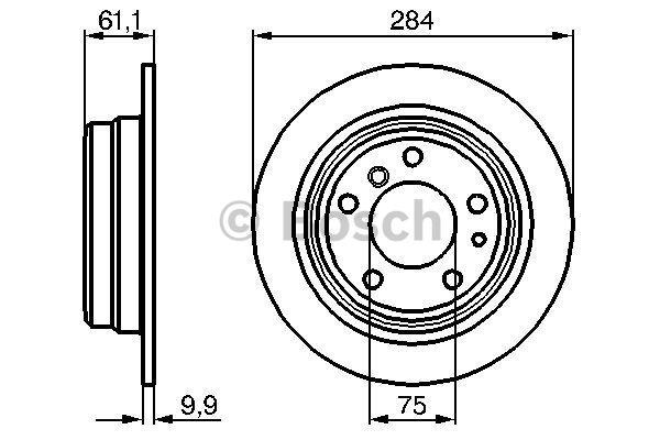 Bosch 0 986 478 044 Rear brake disc, non-ventilated 0986478044: Buy near me in Poland at 2407.PL - Good price!