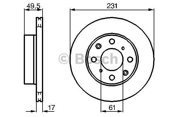 Bosch 0 986 478 347 Wentylowana przednia tarcza hamulcowa 0986478347: Dobra cena w Polsce na 2407.PL - Kup Teraz!